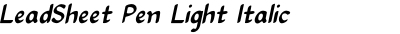LeadSheet Pen Light Italic